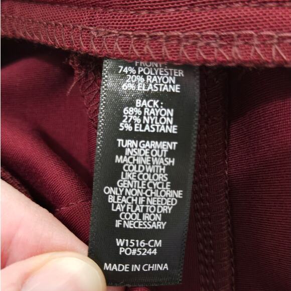 Betabrand Red Jett Faux Leather Skinny Pants Women's Medium - Picture 10 of 11